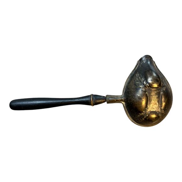 Antique Paye & Baker 1917 Patented‎ Silver Plated Tea Strainer Spoon Wood Handle - Picture 4 of 10